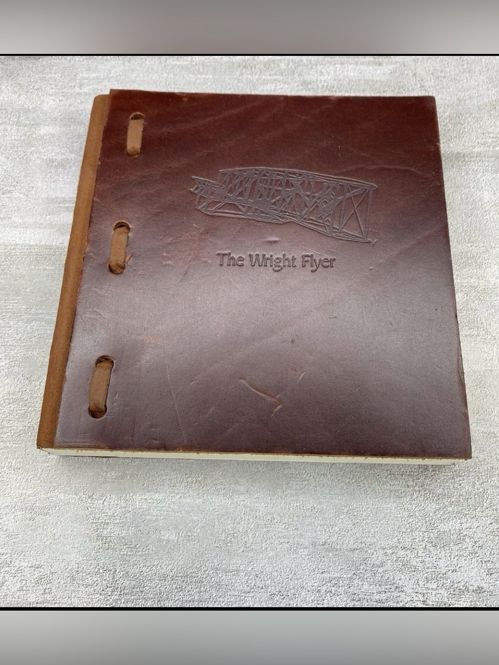 Smithsonian 2003 Wright Flyer Centennial Leather Scrapbook Album 7" x 7"